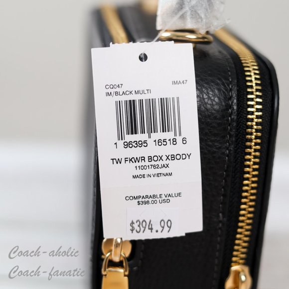 NWT CQ047 Coach X Tom Wesselmann Box Crossbody Leather Black Multi - Picture 6 of 10